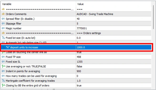 risk management swing trade machine