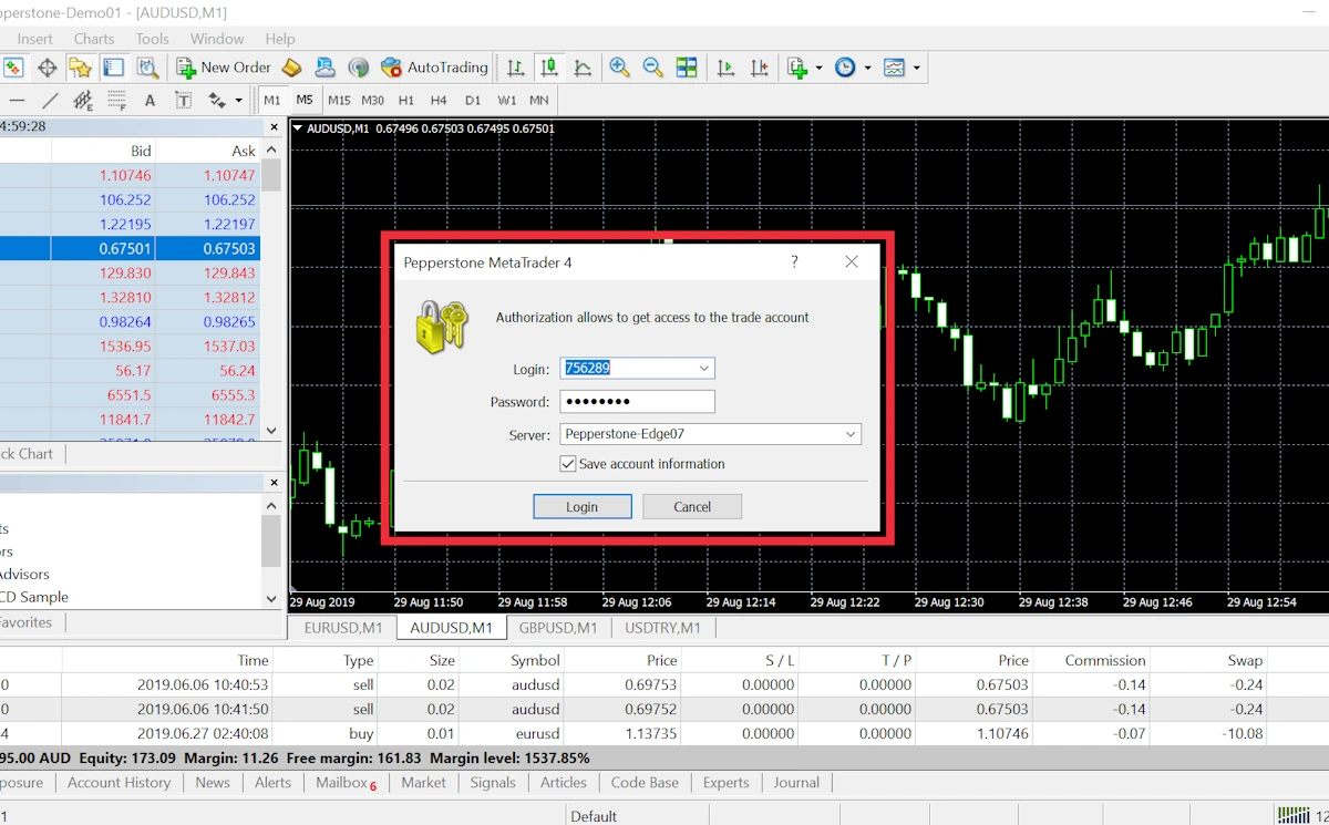 How to login to the MT4-MT5 platform