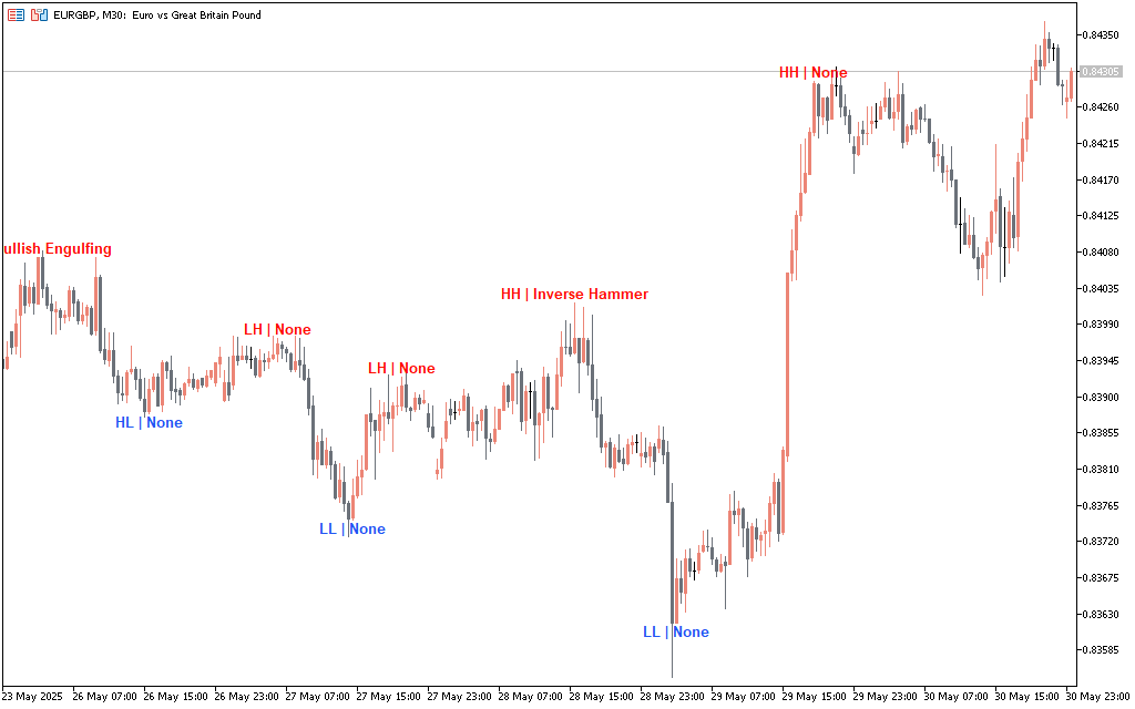 Swing Highs-Lows & Candle Patterns Indicator